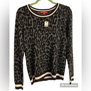 NWT! Saks Fifth Avenue animal print sweater